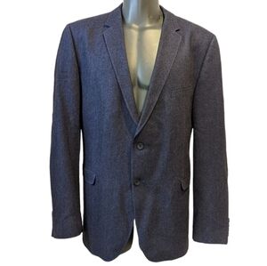 Strellson Navy Blue Blazer No Size Tag Elbow Patch
